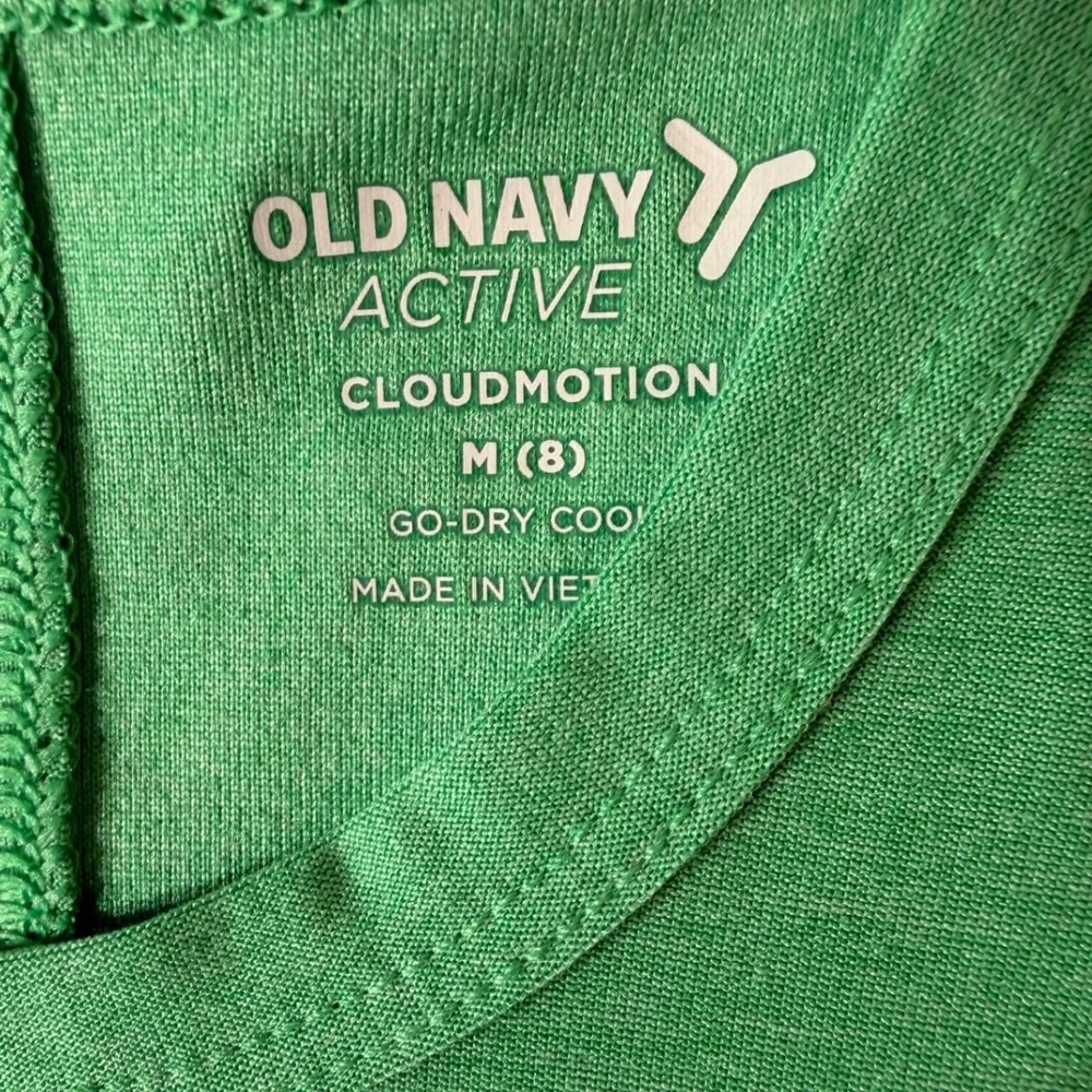 Old Navy Green Tank Top Active CloudMotion Green Racerback Performance Size M